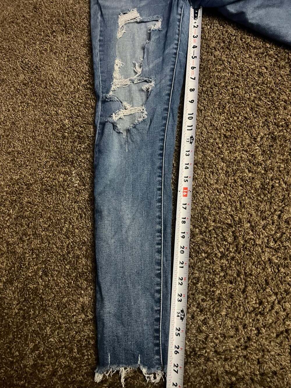 American Eagle Ne(x)t Level Stretch Distressed Skinny Jeans Size 8 - Picture 4 of 7